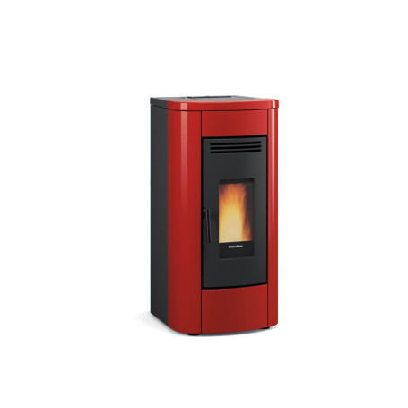 STUFA PELLET CANALIZ  8 KW KLAUDIA PLUS 5.0 BORDEAUX