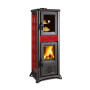 STUFA LEGNA C\FORNO  7.3 KW GEMMA 5.0 BORDEAUX