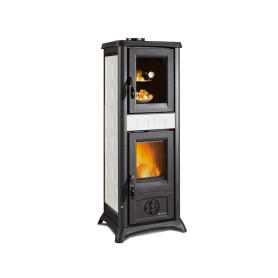 STUFA LEGNA C\FORNO  7.3 KW GEMMA 5.0 BIANCO
