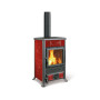 STUFA LEGNA 9.0 KW ROSSELLA R1 5.0 CERAMICA LIBERTY BORDEAUX