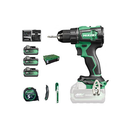 HIKOKI TRAPANO DV18DE 18V C\PERC BRUSH+3BATT+ACC