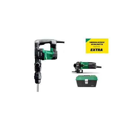 HIKOKI MARTELLO DEMOLITORE H41MB2+SMERIGL G12STA