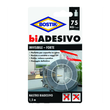 BOSTIK NASTRO BIADESIVO INVISIBILE 19MMX1