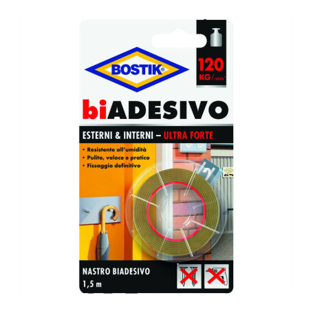 BOSTIK NASTRO BIADESIVO ESTERNIINTERNI 19MMX1