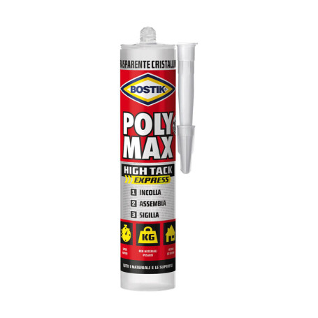 BOSTIK POLYMAX HIGH TACK CRISTAL 300 G CARTUC