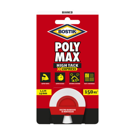 BOSTIK POLYMAX NASTRO BIAD HIGH TACK EXPRESS BIANCO