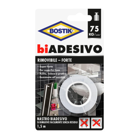 BOSTIK NASTRO BIADESIVO RIMOVIBILE 19MMX1
