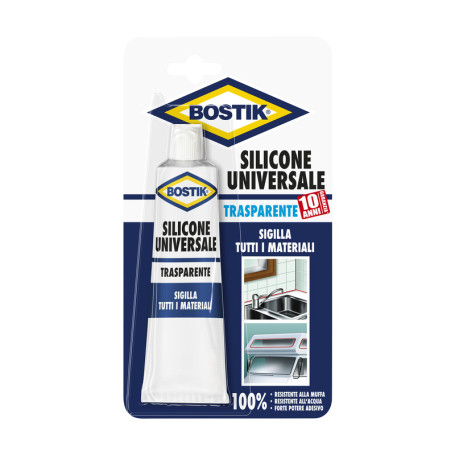 BOSTIK SILICONE UNIVERSALE 60 ML TRASPAR BLISTER