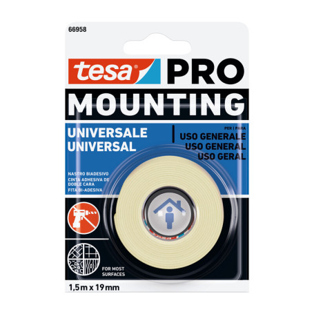NASTRO BIADESIVO TESA MOUNTING PRO UNIV 19MMX1