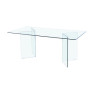 TAVOLO IN VETRO TRASPARENTE 180X80X75
