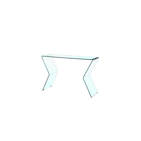 CONSOLLE IN VETRO TRASPARENTE 120X40X79 CM