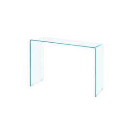 CONSOLLE IN VETRO TRASPARENTE 100X33X75 CM