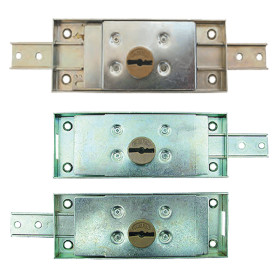 SERRATURE PER SERRANDA art.0733.4 - later.dx/sx (1 mand.) - catenacci piegati