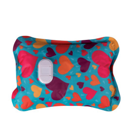 BORSA CALDA RICARICABILE CUORI COLORATI