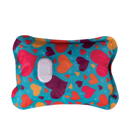 BORSA CALDA RICARICABILE CUORI COLORATI