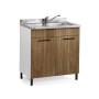KIT CUCINA BASE 2 ANTE 80X50XH85 CM S\LAVELLO NOCE
