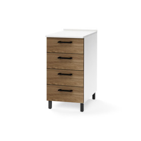 KIT CUCINA BASE 4 CASSETTI 40X50XH85 CM NOCE