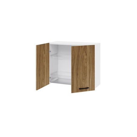 KIT CUCINA PENSILE 2 ANTE SCOLAPIATTI 80X32XH72 CM NOCE