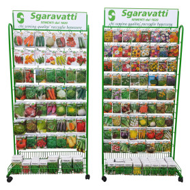 ESPOSITORE VERTICALE IN METALLO PER BUSTINE SEMI 49 ganci