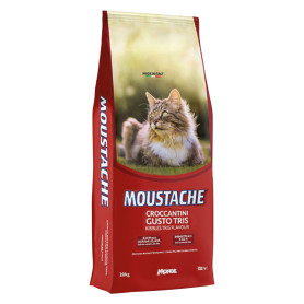 CROCCANTINI PER GATTI  MOUSTACHE GUSTO TRIS  pesce