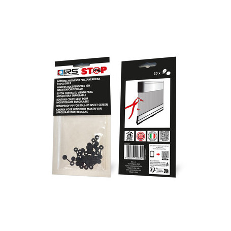 BOTTONE ANTIVENTO P\ZANZARIERA 20PZ