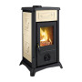 STUFA A LEGNA  GEMMA 5.0 CERAMICA  7 kW - colore liberty panna