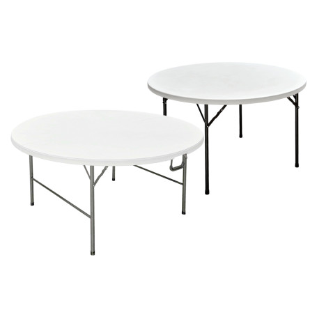TAVOLO TONDO PIEGHEVOLE  PARTY   diametro  cm 160 x h. 74 - colore bianco