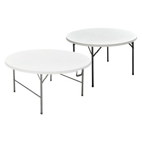 TAVOLO TONDO PIEGHEVOLE  PARTY   diametro  cm 180 x h. 74 - colore bianco