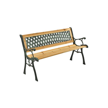 C PANCHINA VERDE RAME\LEGNO NATUR 126X51X73 ATTESA