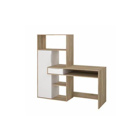 KIT SCRIVANIA FUNCTION PLUS C\LIBR 163X60X155CM BIA\QUE
