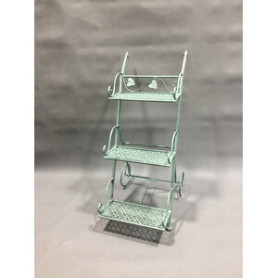 C FIORIERA C\RUO 3 RIP 54X34X78CM VERDE SAL EPOQUE