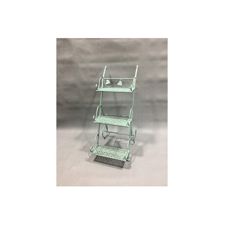 C FIORIERA C\RUO 3 RIP 54X34X78CM VERDE SAL EPOQUE