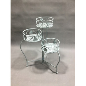 C FIORIERA 3 POSTI 44X46XH65CM AZZURRO CHIARO EPOQUE