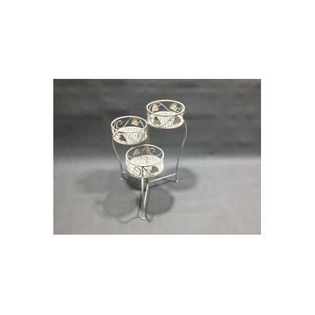 C FIORIERA 3 POSTI 44X46XH65CM BIANCO ANTICO EPOQUE