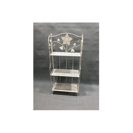 C SCAFFALE 3 RIPIANI 60X28X127CM BIANCO ANT EPOQUE