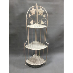 C ANGOLIERA 3 RIPIANI 49X33X126CM BIANCO ANT EPOQUE