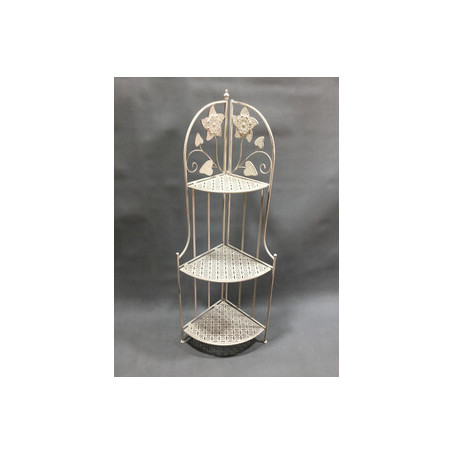 C ANGOLIERA 3 RIPIANI 49X33X126CM BIANCO ANT EPOQUE