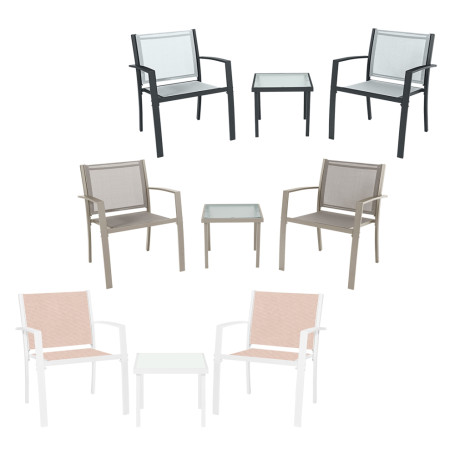 SALOTTO DA GIARDINO  PARIDE  tessuto colore grigio