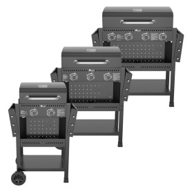 BARBECUE A GAS CARRELLATO  KASAGRILL  mod. 4 fuochi -kW 2.5 x 4 - cm 124