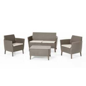 SALOTTO SALEMO 4 PZ C\CUSCINI CAPPUCCINO