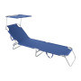 LETTINO IN ACCIAIO RIMINI C\PARASOLE BLEU B