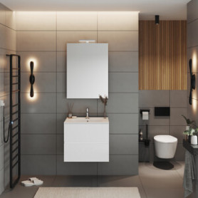 MOBILE BAGNO EASY 2C SOSPESO  60 BIANCO LUCIDO