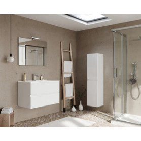 MOBILE BAGNO EASY 2C SOSPESO  80 BIANCO LUCIDO