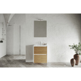 MOBILE BAGNO LISBONA 2C  60 BIANCO L.\ROV.NATURALE