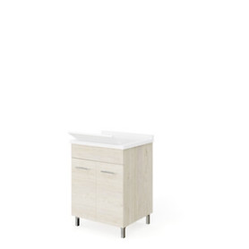 LAVATOIO LEGNO 60X50 ROVERE GHIACCIO