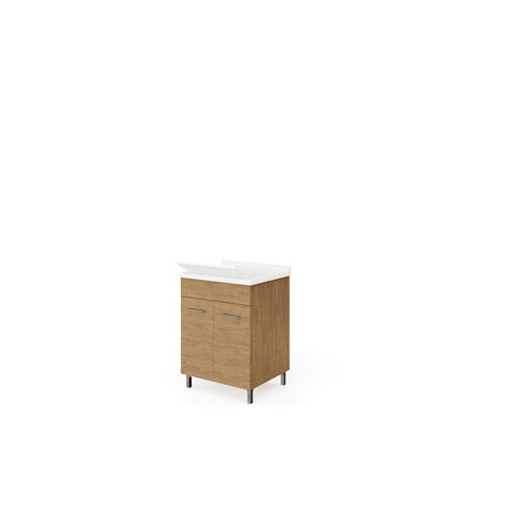 LAVATOIO LEGNO 60X50 ROVERE NATURALE