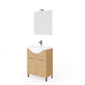 MOBILE BAGNO RUBINO 2A 65 ROVERE NATURALE