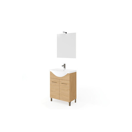 MOBILE BAGNO RUBINO 2A 65 ROVERE NATURALE