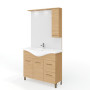 MOBILE BAGNO RUBINO 2A+2C 105 ROVERE NATURALE