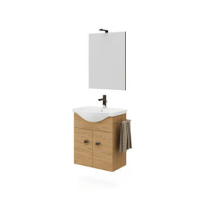 MOBILE BAGNO ZAFFIRO 2A 55 ROVERE NATURALE